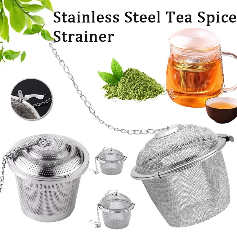 Tea Strainer Mesh - 1-2Pcs Stainlesss Steel Tea Spice Strainer