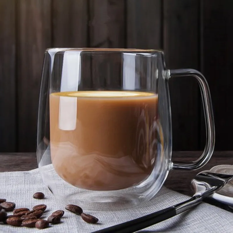 Lemon Tea Coffee - 80-650ml Double Wall Glass Mug Resistant