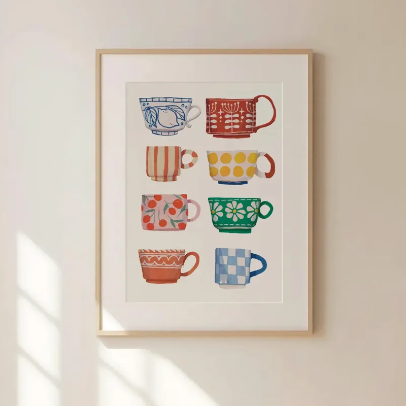 Coffee Tea Poster - Tea Cup Print, Breakfast poster, Coffee