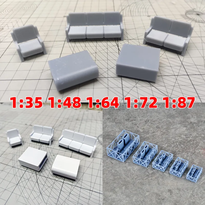 Coffee Tea House - Scale Model Kit Sofa Couch Settee