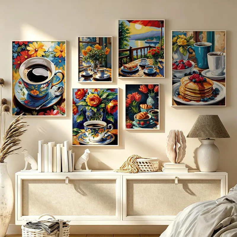 Coffee Tea Poster - Afternoon tea coffee cup Poster HD