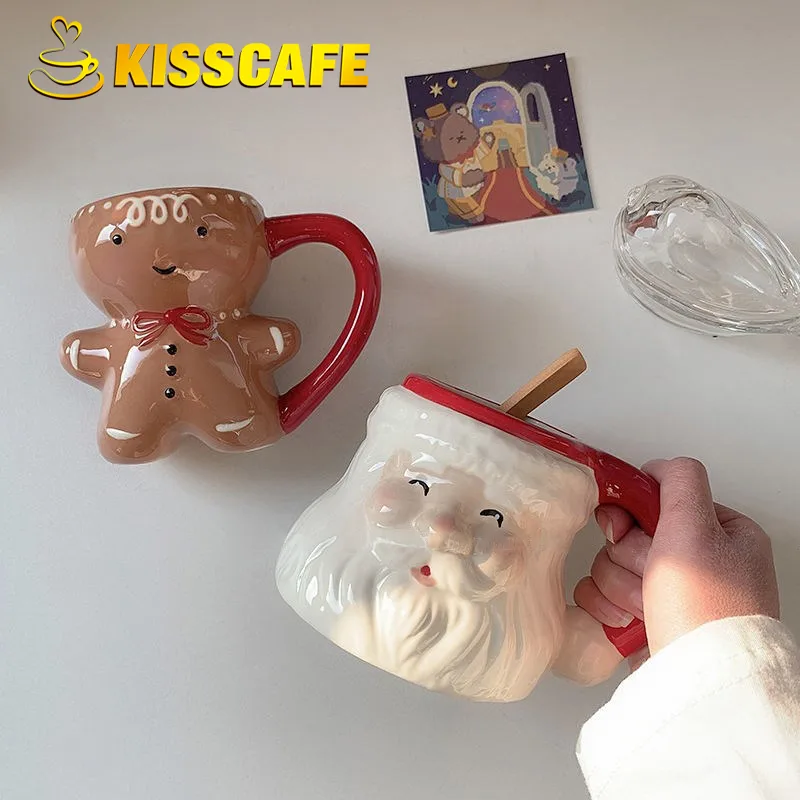 Coffee Tea Friends - Creative Cute Cartoon Christmas Ceramic Mug