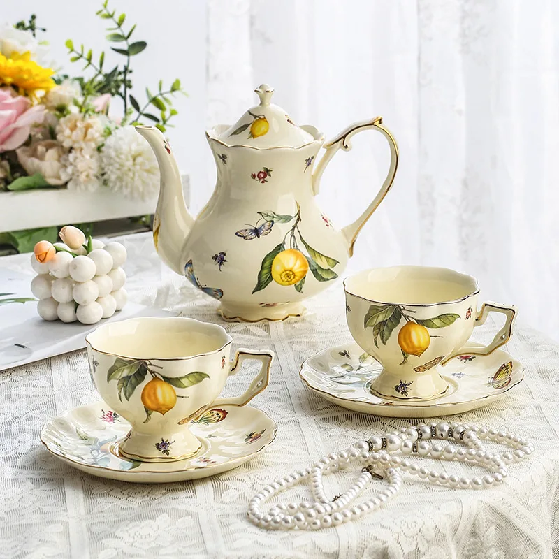 Lemon Tea Coffee - European Countryside Style Tea Set, Lemon
