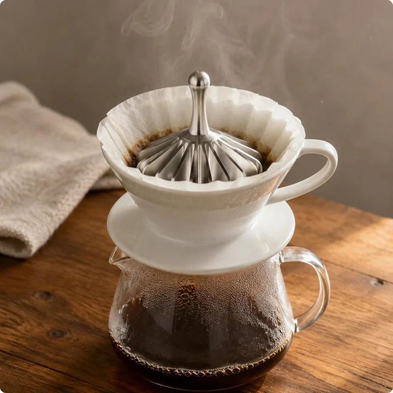 Coffee Dripper V60 - Heat Resistant Coffee Paper Press Manual