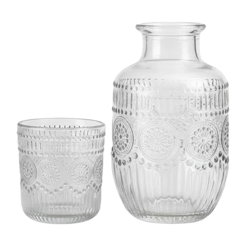 Coffee Tea Sugar Set - 550ml Bedside Carafe Pitcher And Water