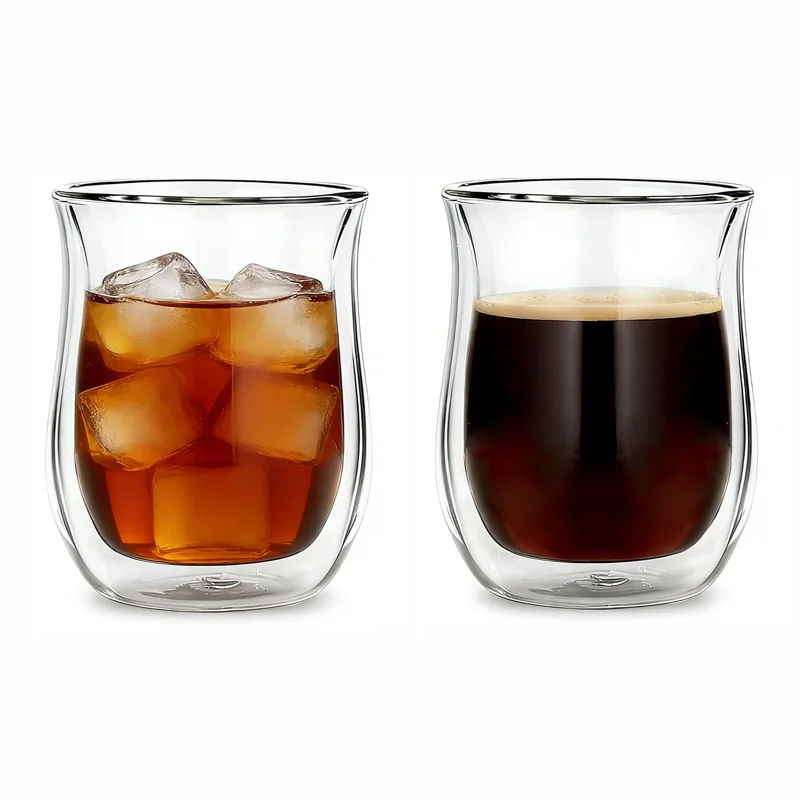 Coffee Tea Sugar Set - Easyworkz Double Walled Glass Coffee Mugs