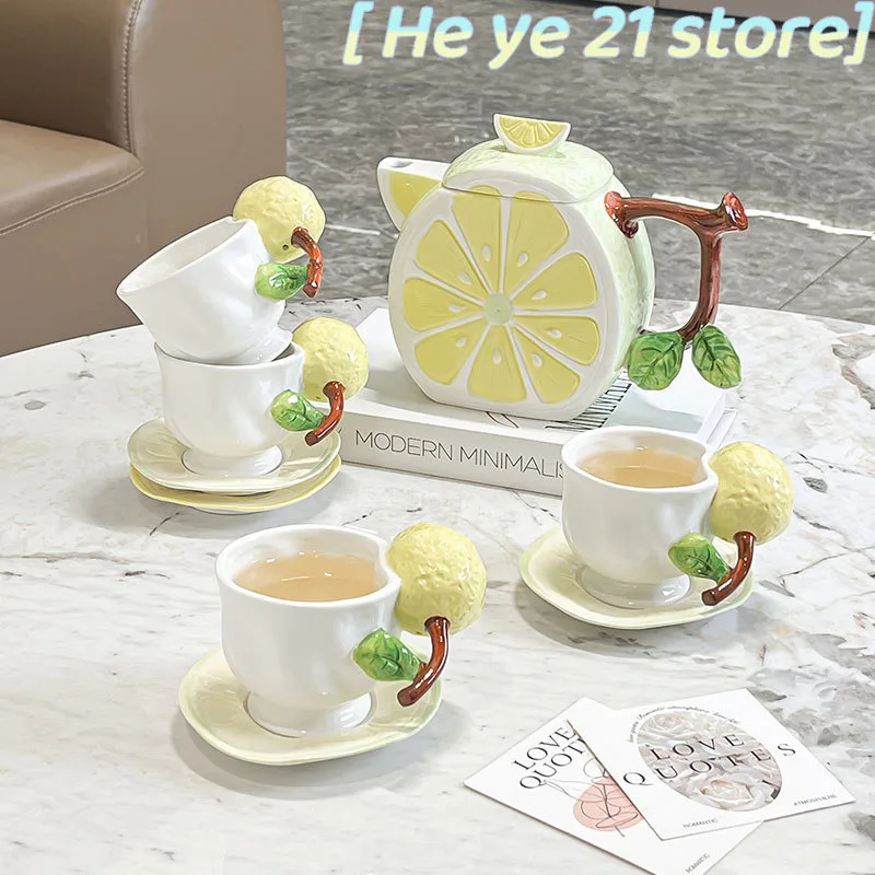 Lemon Tea Coffee - 3D Lemon Coffee Cup and Saucer