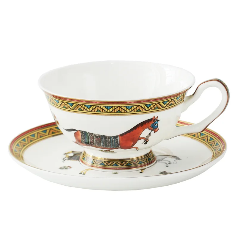 Coffee Tea Set - Porcelain Tea Cup and Saucer Set
