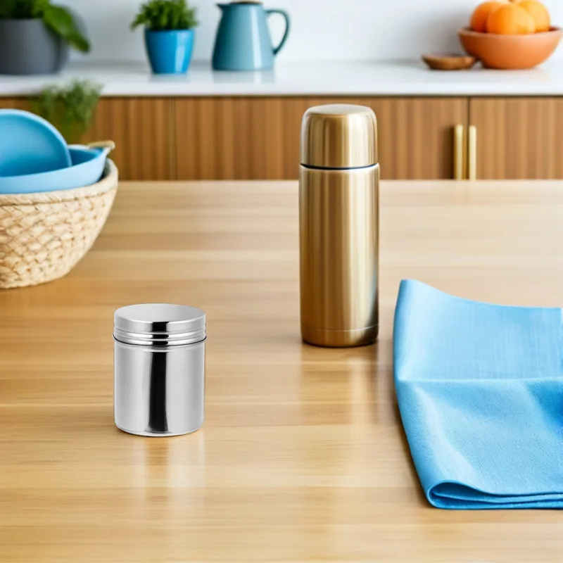 Coffee Tea Jars - 2Pcs Stainless Steel Canisters 304 Food