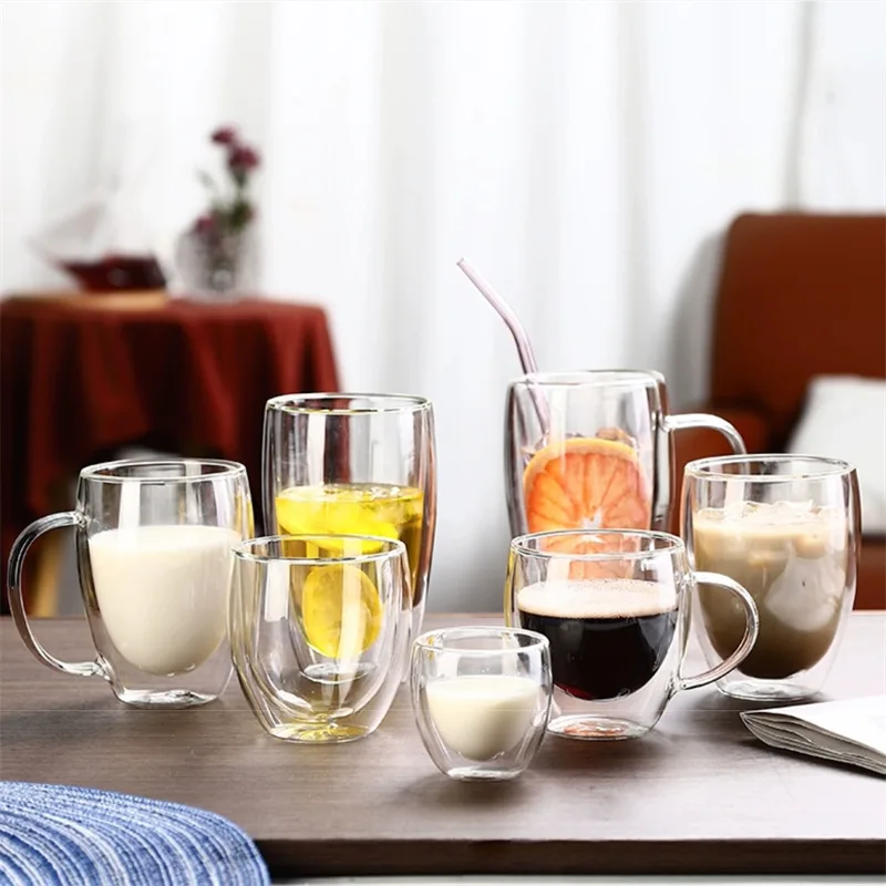 Lemon Tea Coffee - 250/350/450ml Double Wall High Borosilicate Glass