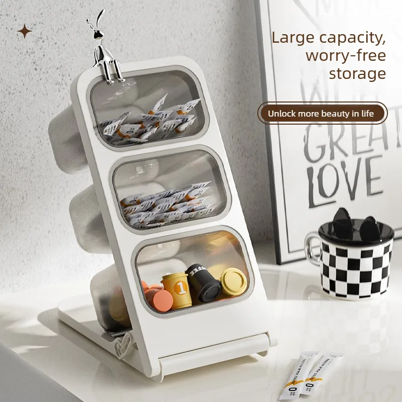 Coffee Tea Break - Multi-layer Coffee Capsule Storage Box Desktop
