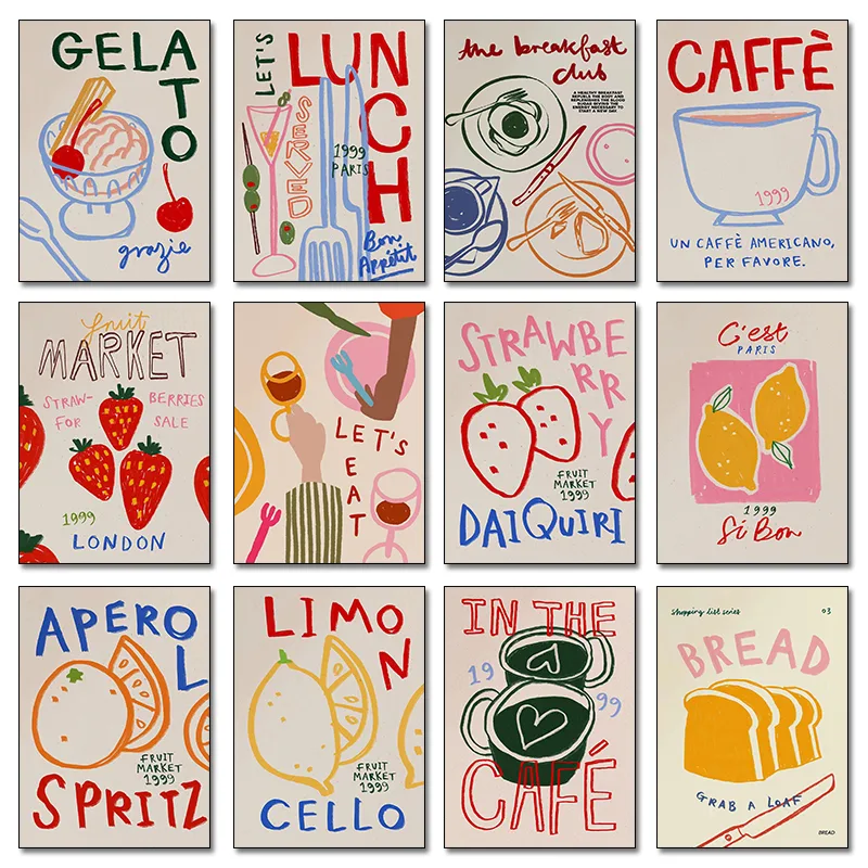 Coffee Tea Poster - 1pc frameless Abstract Afternoon Tea Coffee