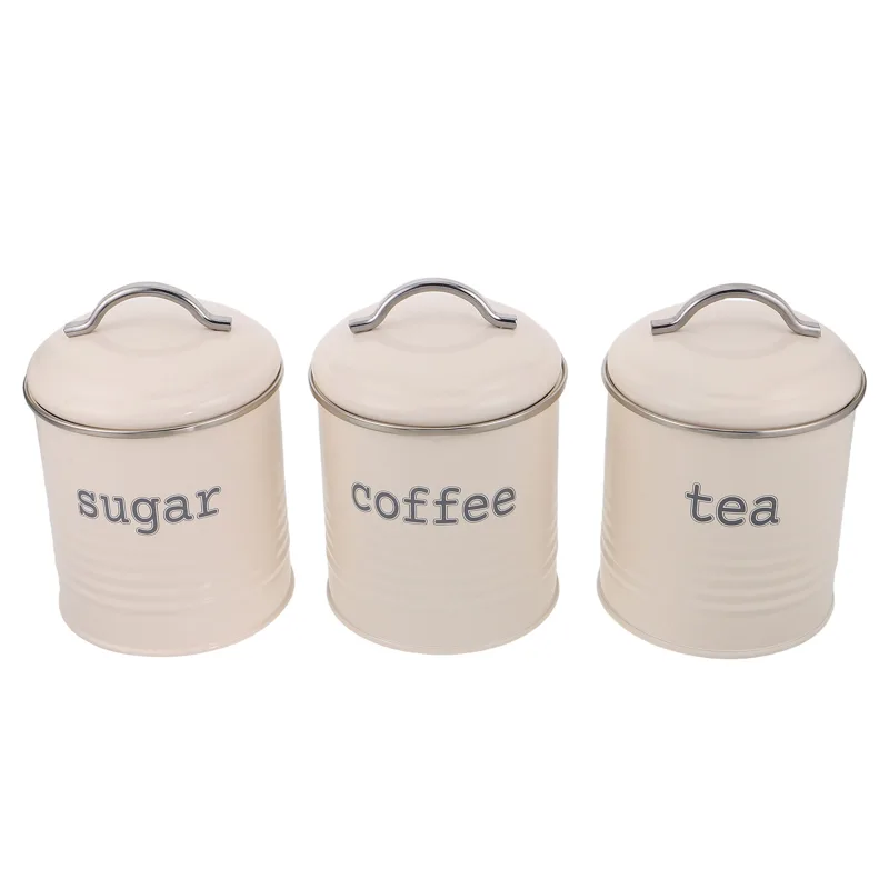 Coffee Tea Jars - 3Pcs Sealed Coffee Bean Container Set
