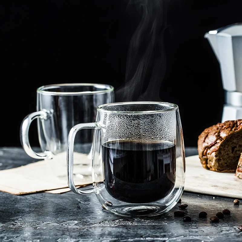 80-650ml Double Wall Glass Mug - Lemon Tea Coffee recension och pris