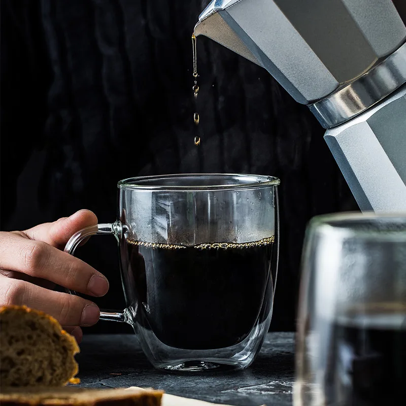 80-650ml Double Wall Glass Mug - Lemon Tea Coffee recension och pris