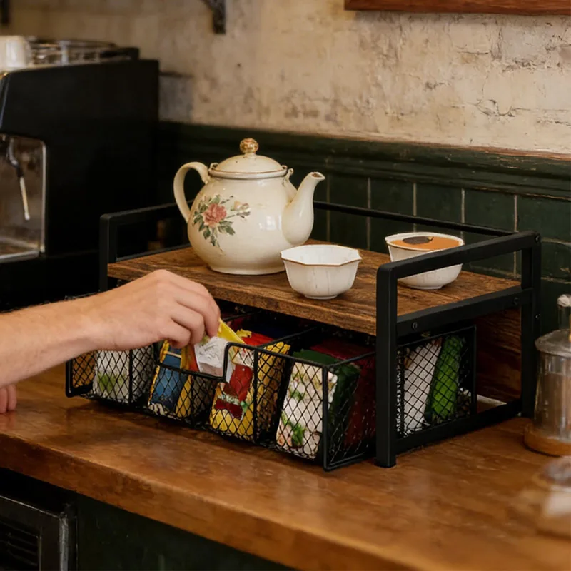Desktop Organizer Drawer Style - Coffee Tea Break recension och pris