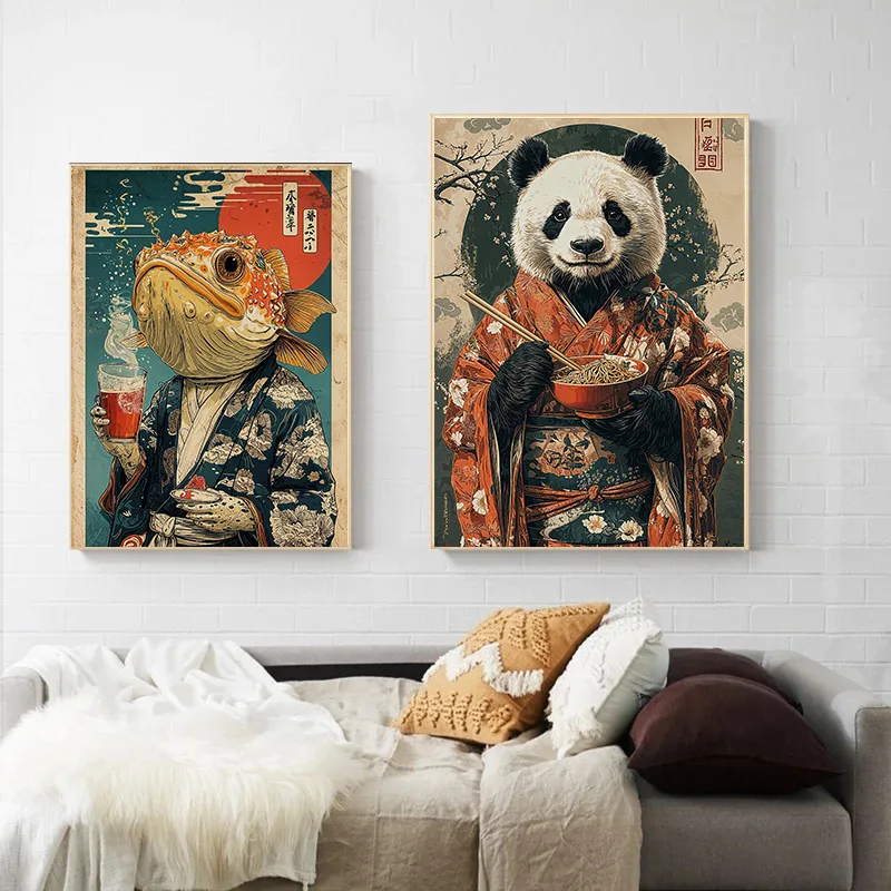 Classic Animals in Kimono with - Coffee Tea Break recension och pris
