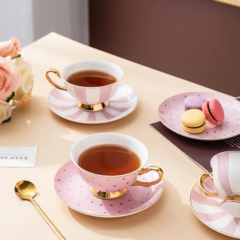 Ceramic Pink Coffee Mugs with  - Coffee Tea Sugar Set recension och pris