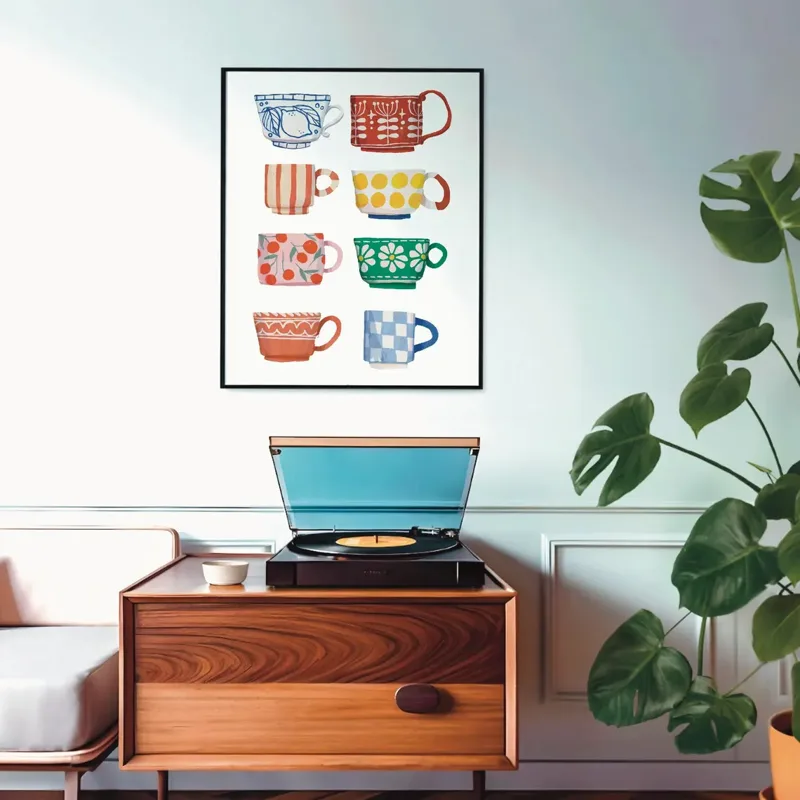 Tea Cup Print, Breakfast poste - Coffee Tea Poster recension och pris