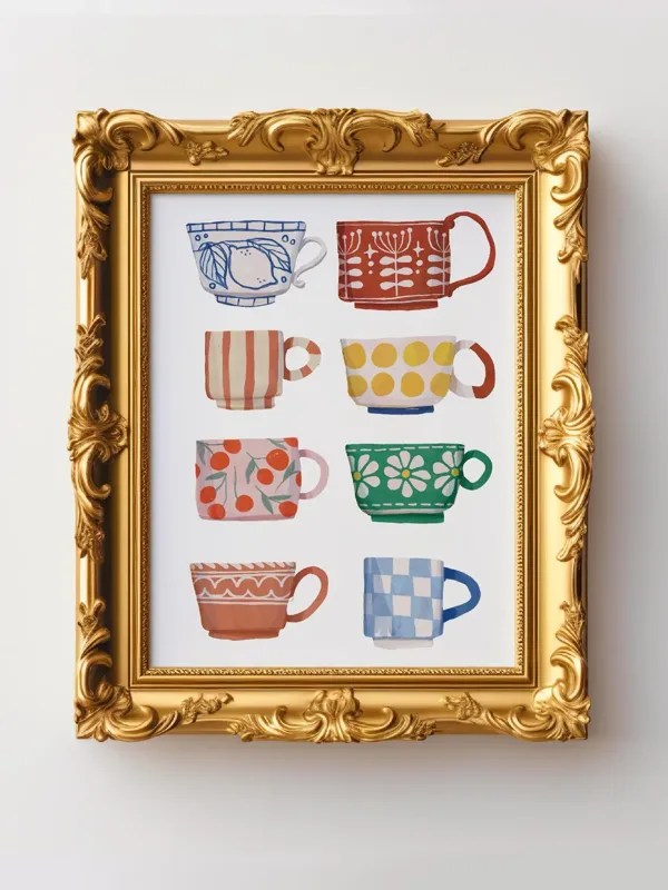 Tea Cup Print, Breakfast poste - Coffee Tea Poster recension och pris