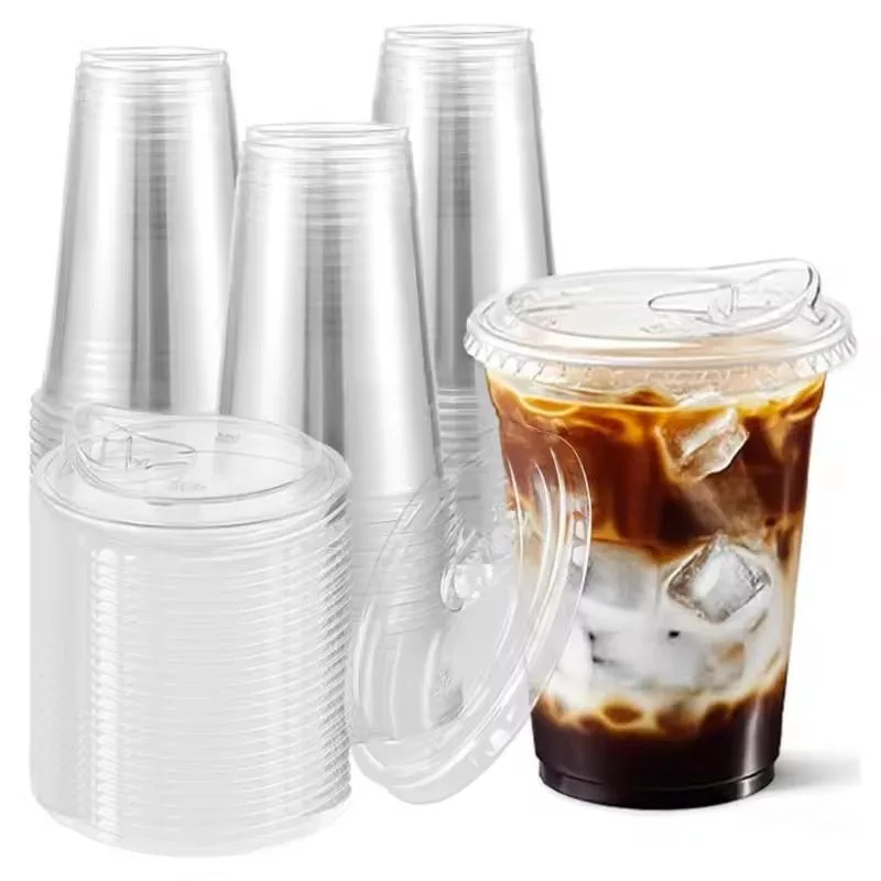 10pc Disposable PET Plastic Cu - Lemon Tea Coffee recension och pris