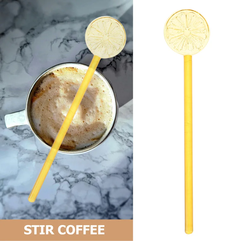 2Pcs Lemon Slice Glass Stirrin - Lemon Tea Coffee recension och pris