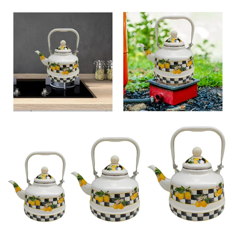 Unique Enamel Tea Kettle Bever - Lemon Tea Coffee recension och pris