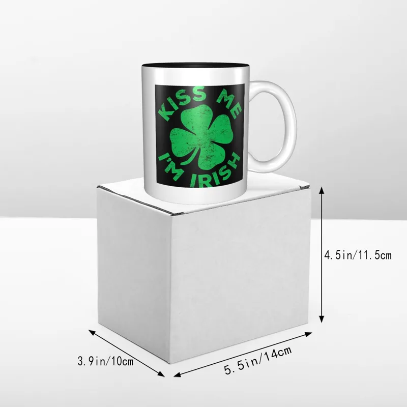 Kiss Me I'm Irish Mug Funny Ce - Coffee Tea With Me recension och pris