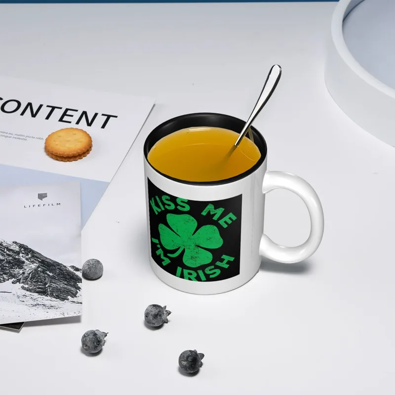 Kiss Me I'm Irish Mug Funny Ce - Coffee Tea With Me recension och pris