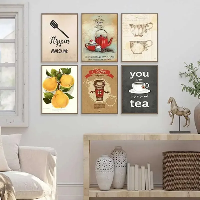Vintage Hot Coffee Tea Time Fo - Coffee Tea Poster recension och pris