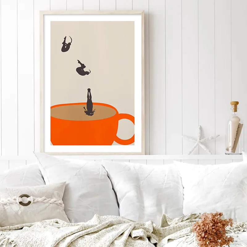 Funny Girl Coffee Tea Cup Medi - Coffee Tea Poster recension och pris