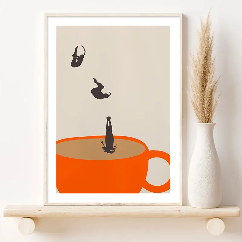 Funny Girl Coffee Tea Cup Medi - Coffee Tea Poster recension och pris