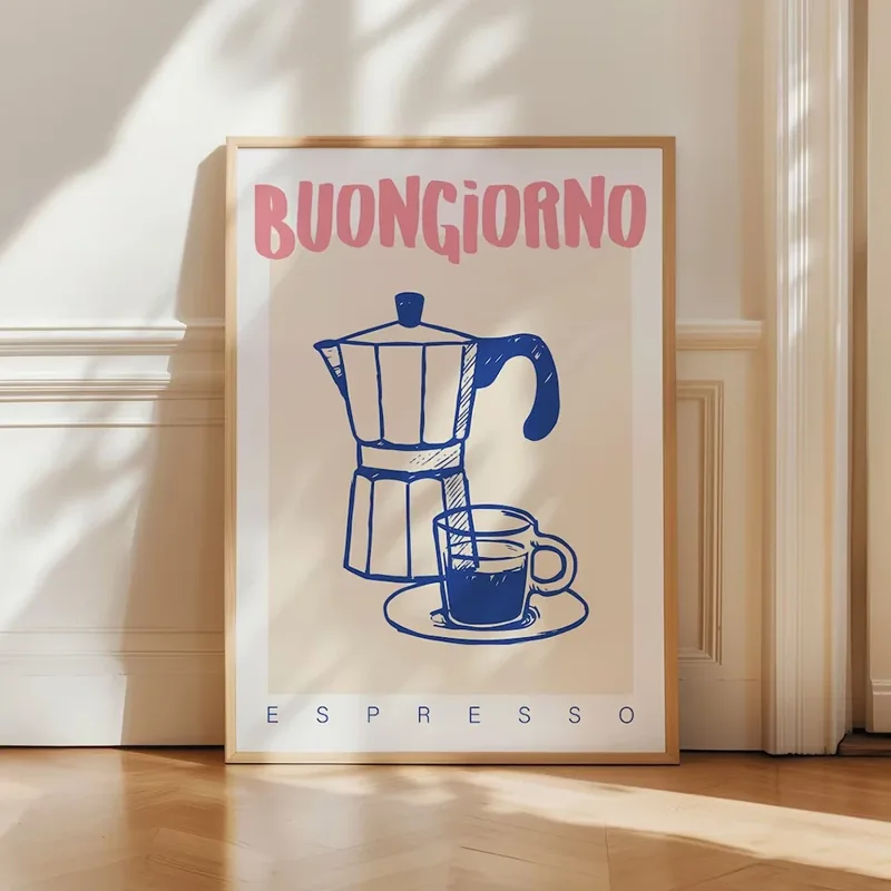 Modern Coffee Espresso Wall Ar - Coffee Tea Poster recension och pris