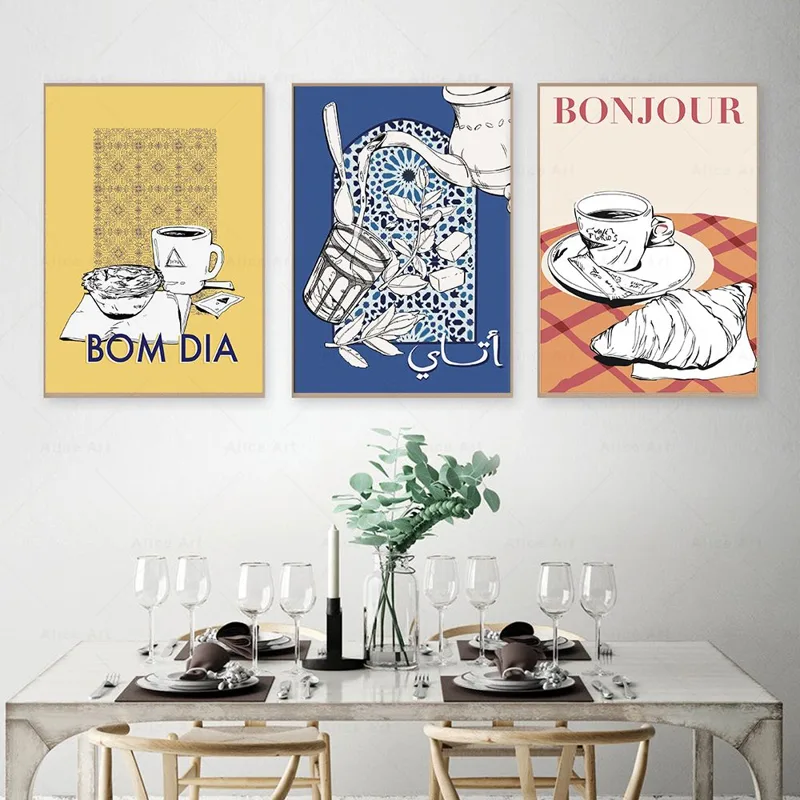 Drink Food Canvas Poster Frenc - Coffee Tea Poster recension och pris