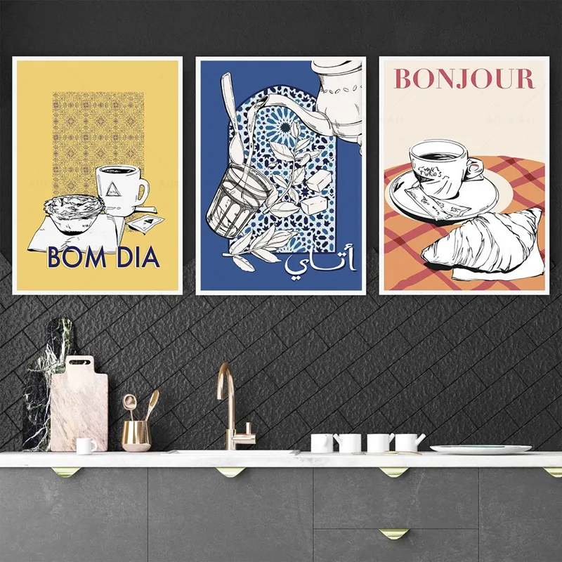 Drink Food Canvas Poster Frenc - Coffee Tea Poster recension och pris