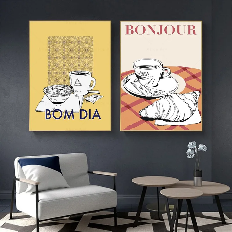 Drink Food Canvas Poster Frenc - Coffee Tea Poster recension och pris