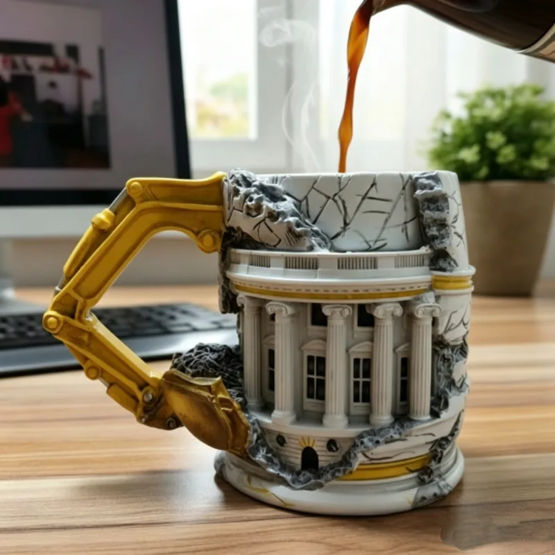 3D Excavator Breaking Building - Coffee Tea Break recension och pris