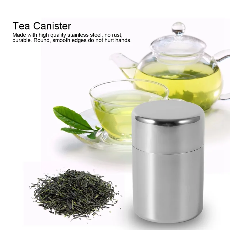 Stainless Steel Tea Leaf Tins  - Coffee Tea Sugar Set recension och pris
