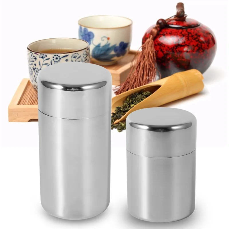 Stainless Steel Tea Leaf Tins  - Coffee Tea Sugar Set recension och pris