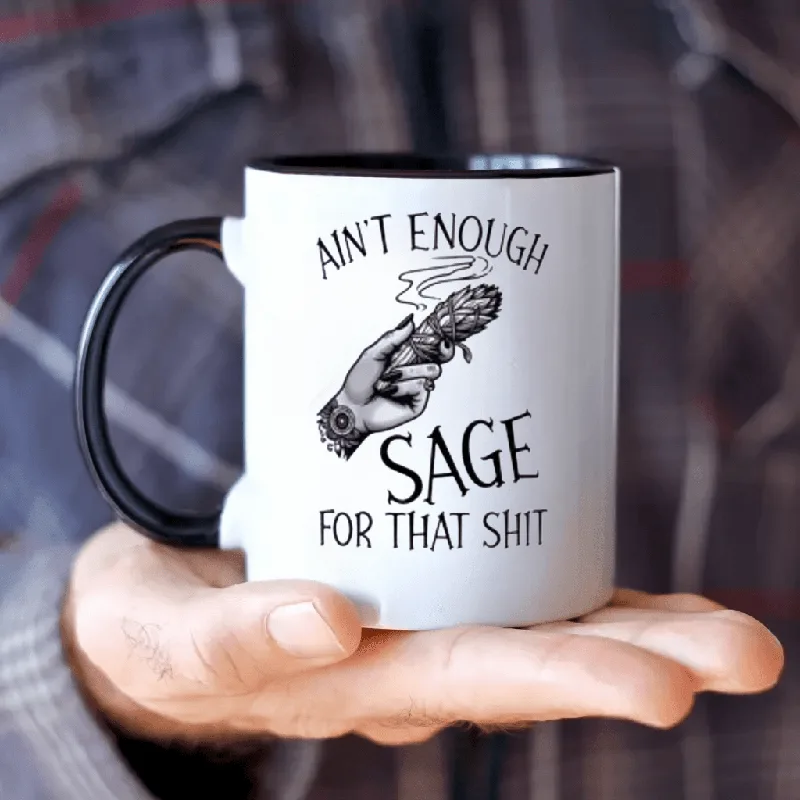 Ceramic Ain T Enough Sage Mug  - Coffee Tea Or recension och pris