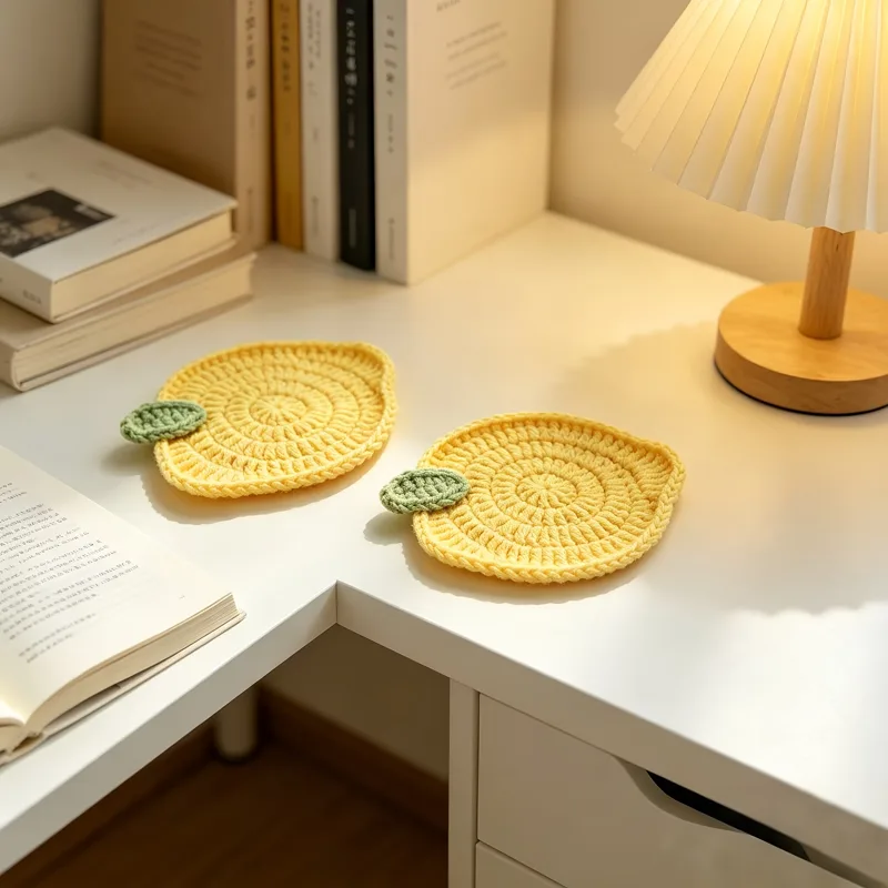Handmade Crochet Lemon Coaster - Lemon Tea Coffee recension och pris