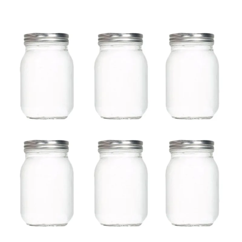 6Pcs Transparent Round Glass J - Coffee Tea Jars recension och pris