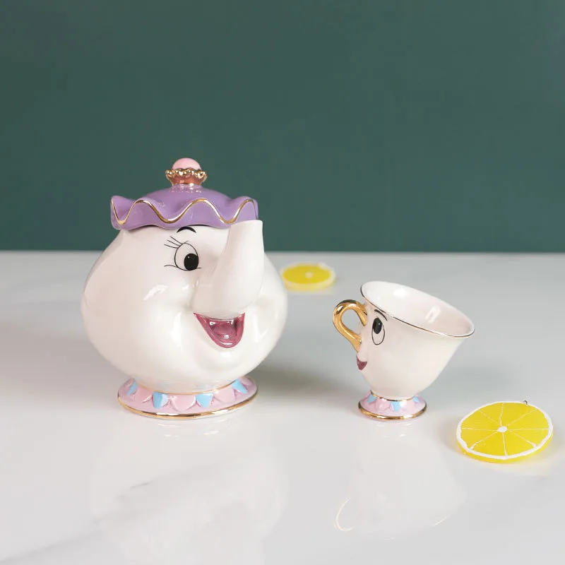 Hot Teapot Cartoon Beauty And  - Coffee Tea Jars recension och pris