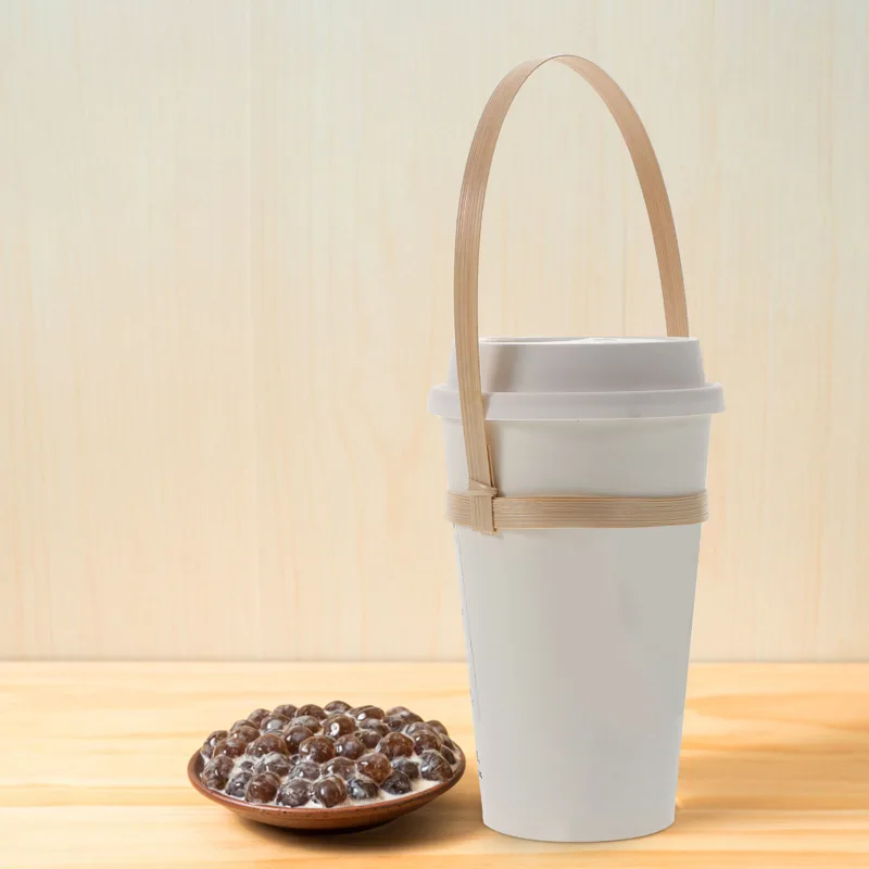 10Pcs Bamboo Drink Carrier Cof - Coffee Tea Holders recension och pris