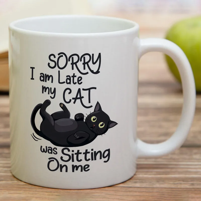 1 Funny Cat Shaped Ceramic Mug - Coffee Tea With Me recension och pris