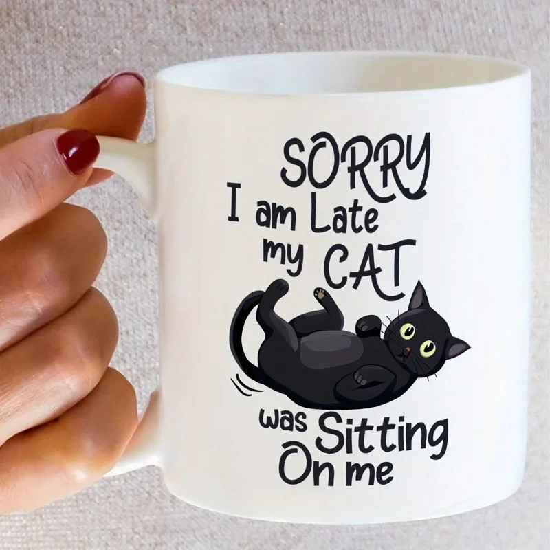 1 Funny Cat Shaped Ceramic Mug - Coffee Tea With Me recension och pris