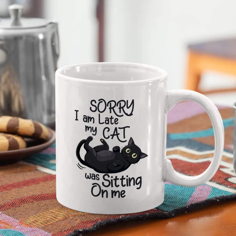 1 Funny Cat Shaped Ceramic Mug - Coffee Tea With Me recension och pris