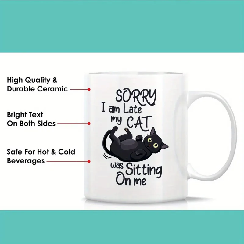 1 Funny Cat Shaped Ceramic Mug - Coffee Tea With Me recension och pris