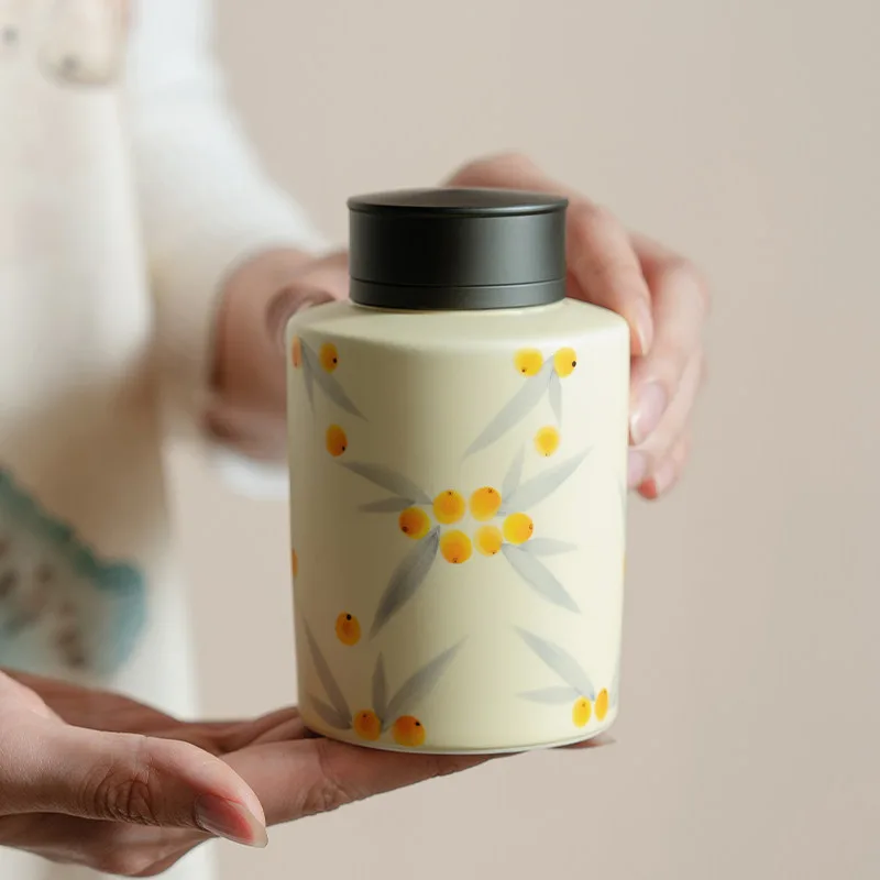 Hand-painted Loquat Pattern Ce - Coffee Tea House recension och pris