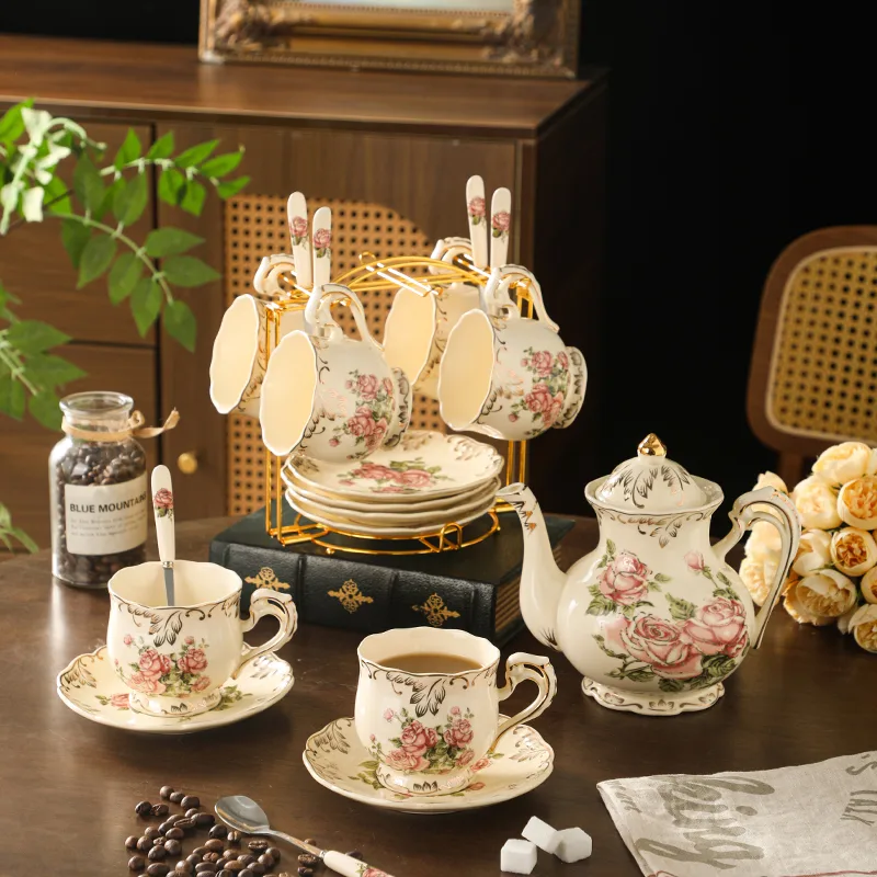 Beautiful Ceramic Cups with Fl - Coffee Tea Or recension och pris